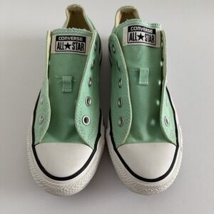 Converse Chuck Taylor All Star‎ Low Top Mint Green Womens 6 Mens 4 No Laces